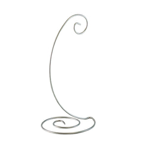 Small Silver Matte Spiral Ornament Stand