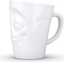 Porcelain Mug with Handle, Cheery Face