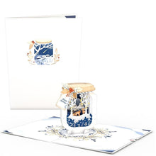 Pop Up Greeting Card Winter Jar