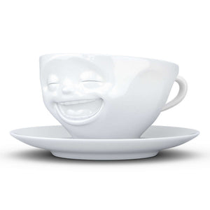 Coffee Cup with Saucer, Laughing Face