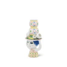 Bjørn Wiinblad Lady with Hat Candleholder, Yellow, H: 6.3"