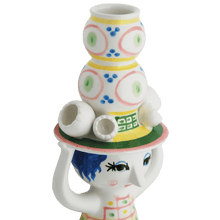 Bjørn Wiinblad Lady with Hat Candleholder, Yellow, H: 6.3"