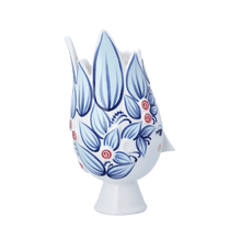 Bjørn Wiinblad Titania Vase, Blue, H: 9.8"