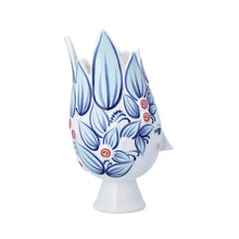 Bjørn Wiinblad Titania Vase, Blue, H: 9.8"