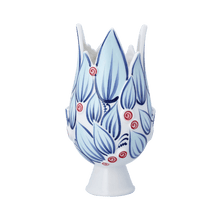 Bjørn Wiinblad Titania Vase, Blue, H: 9.8"