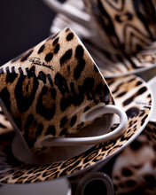 Coffee Cup & Saucer AFRICA CASABLANCA AND MALINDI Set of 2 in Luxury Box  diam. 2.3", H 2.5", Cap. 4 oz, Saucer diam. 4.75"