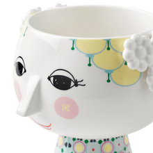 Bjørn Wiinblad Eva Flower Pot on Base, Yellow, H: 5.7"