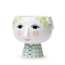 Bjørn Wiinblad Eva Flower Pot on Base, Yellow, H: 5.7"