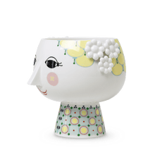 Bjørn Wiinblad Eva Flower Pot on Base, Yellow, H: 5.7"