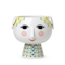 Bjørn Wiinblad Eva Flower Pot on Base, Yellow, H: 5.7"