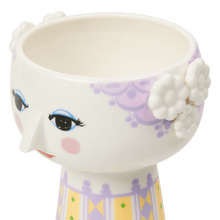 Bjørn Wiinblad Eva Vase, Lavender/Yellow, H: 5.9"