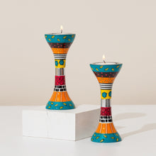 Elegant Shabbat Candlesticks – Handmade Colorful Aluminum – Premium Short Series