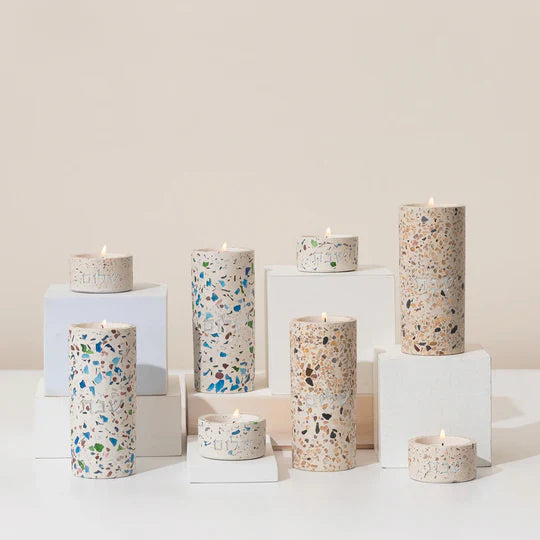 Handcrafted Shabbat Candleholders – Terrazzo Series