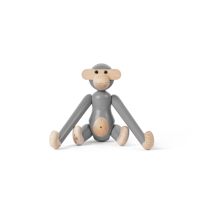 Kay Bojesen Monkey, Mini, Grey, H: 3.7