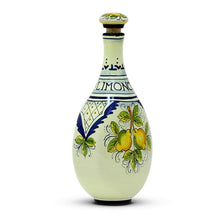 LIMONCELLO: Bottle for Limoncello with Stopper Blue design (Limoncello liquor not included)