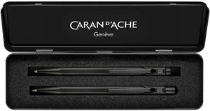 Caran d'Ache 849 Black Code Ballpoint Pen and Mechanical Pencil Set
