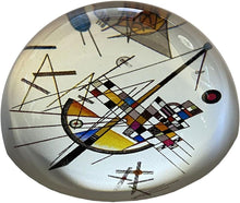 Half Dome Glass Paperweight - Kandinsky Modern Art