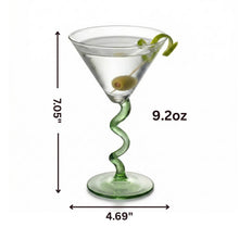 Spiral Stem Martini Glasses Set of 2