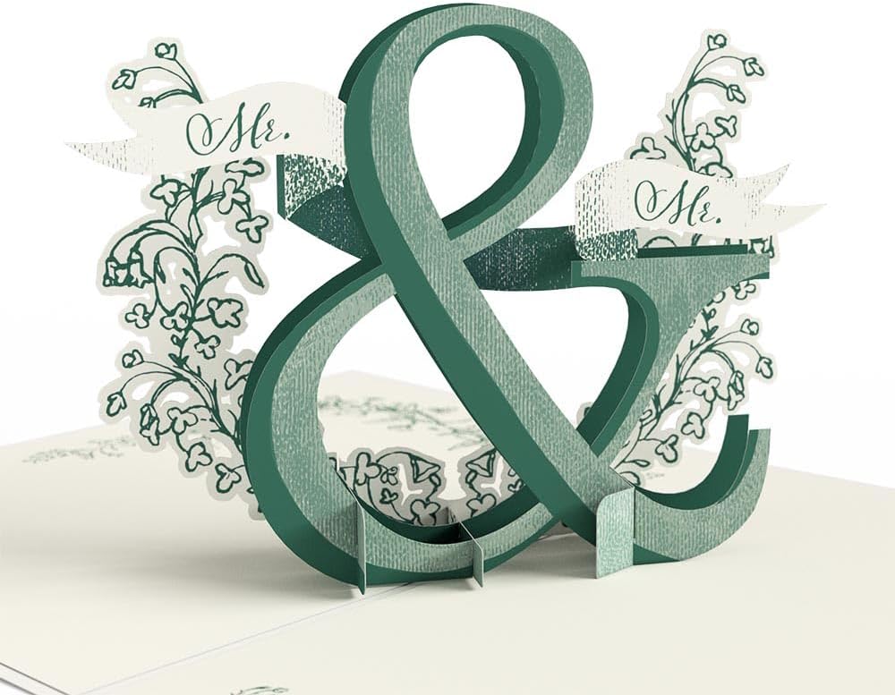 Pop Up Greeting Card Grooms Elegant Wedding Card