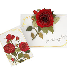 I Love You Pop Up Card Roses