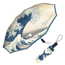 Hokusai The Great Wave Folding Travel Umbrella