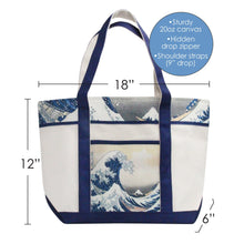 Hokusai the Great Wave Large Shoulder Strap Canvas Boat Tote