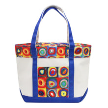 Kandinsky Circles Large Shoulder Strap Canvas Boat Tote