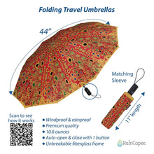 Klimt Hope II Red Folding Travel Umbrella