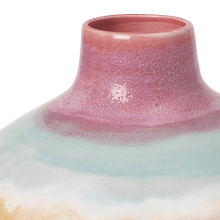 Kähler Poppery Vase with Apple, Pink/Mint/Yellow, H: 12.6"