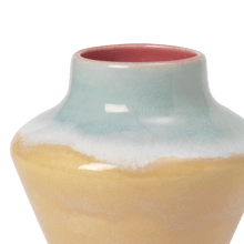 Kähler Poppery Vase, Pink/Mint/Yellow, H: 4.7''