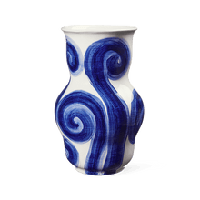 Kähler Tulle Vase, Blue, H: 8.9"