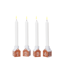 Kähler Gingerbread Advent Candle Holder, 4 Pcs.