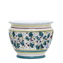 ORVIETO GREEN ROOSTER: Luxury Cachepot Planter Small