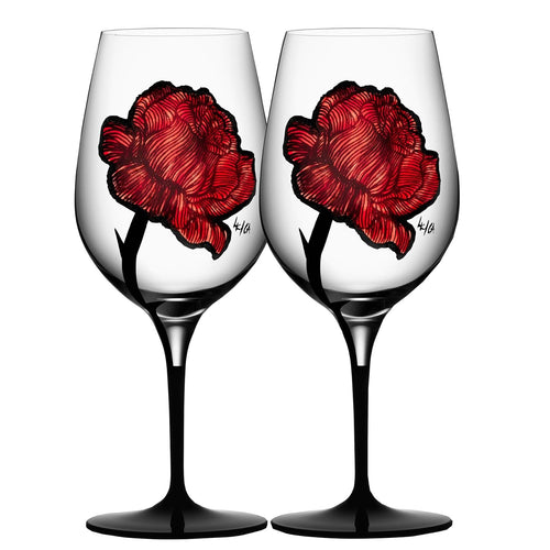 Kosta Boda Tattoo Wine Glass - Set of 2