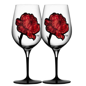 Kosta Boda Tattoo Wine Glass - Set of 2