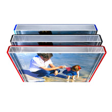 Frame-in-Frame Accent Edge: Graphite, Red and Blue