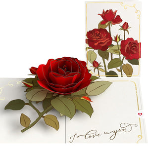 I Love You Pop Up Card Roses