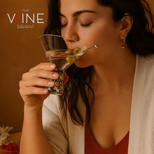 The Wine Savant Stemless Martini Glasses Hand Blown Mexican Confetti Design Colorful Glass Drinkware - Set of 2 Clear