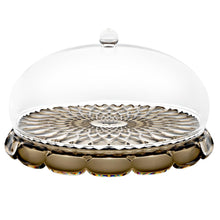 Guzzini Vanity Small Cake Serving Plate with Dome Smoke