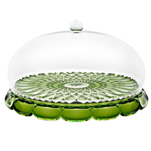 Guzzini Vanity Small Cake Serving Plate with Dome Lily Green