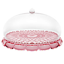 Guzzini Vanity Small Cake Serving Plate with Dome Pink Flamingo