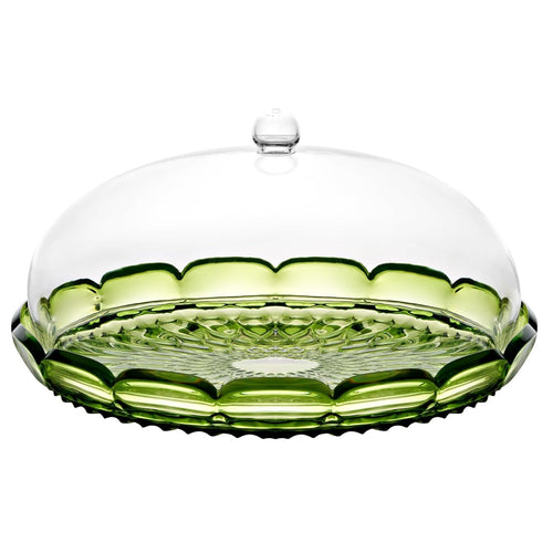Guzzini Vanity Small Cake Serving Plate with Dome Lily Green