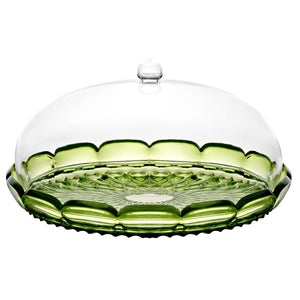 Guzzini Vanity Small Cake Serving Plate with Dome Lily Green