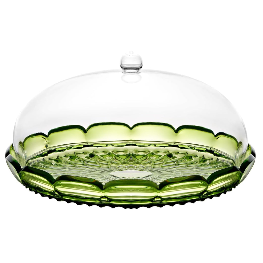 Guzzini Vanity Small Cake Serving Plate with Dome Lily Green