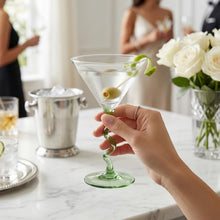 Spiral Stem Martini Glasses Set of 2