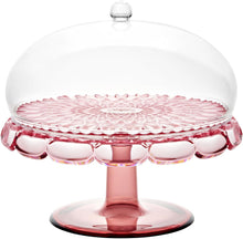 Guzzini Vanity Small Cake Serving Plate with Dome Pink Flamingo