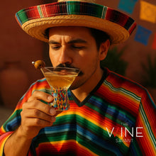 The Wine Savant Stemless Martini Glasses Hand Blown Mexican Confetti Design Colorful Glass Drinkware - Set of 2 Clear