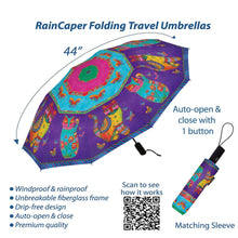 Laurel Burch Cats & Butterflies Folding Travel Umbrella