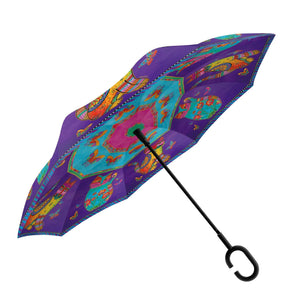 Laurel Burch Cats & Butterflies Reverse Umbrella