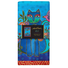 Laurel Burch Cerulean Cats Kitchen Tea Towel 18x28"